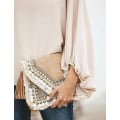 Miniatyrbilde 4 av 6: Kvinners V-hals Chiffon Skjorte Casual Lantern Erme Topp Apricot S