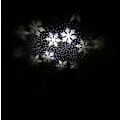 Miniatyrbild 2 av 5: 3D Hollow Glitter Lighted Gold Snow Tree Topper silver Snowflake