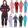 Miniatyrbild 3 av 4: Julfamiljsmatchande pyjamas Hoodies red L