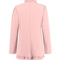 Miniatyrbilde 7 av 8: Kvinners Ruffled Lapel Knappelukking Jakke Pink M