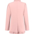 Miniatyrbilde 7 av 8: Kvinners Ruffled Lapel Knappelukking Jakke Pink XL