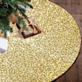 Miniatyrbild 3 av 3: 48 Tums Sequin Dubbel Trädbotten för Juldekorationer Gold