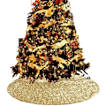 Miniatyrbild 1 av 3: 48 Tums Sequin Dubbel Trädbotten för Juldekorationer Gold