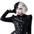 Kvinnors kort halv svart halv vit lockig peruk black white