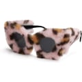 Miniatyrbillede 1 af 6: Plyssede Fuzzy Cat Eye Solbriller til Kvinder Leopard