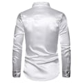 Pikkukuva 3 / 5: Miesten Kiiltävät Sekvenssit Disco Party Paita White XL