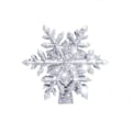 Miniatyrbild 3 av 5: 3D Hollow Glitter Lighted Gold Snow Tree Topper silver Snowflake