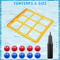 Miniatyrbild 9 av 9: Poolleksaker Spelset - Tic-Tac-Toe Uppblåsbar Poolleksak med 10 Bollar yellow