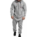 Pikkukuva 1 / 5: Miesten Hupparihaalarit Vetoketjulla Yksikokoinen Pyjama Playsuit Light Grey S