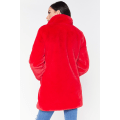 Pikkukuva 2 / 9: Naisten Talvi Lämmin Reversin Tekoturkis Sisävuorella & Napit Takit Red 2XL