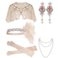 Pikkukuva 2 / 5: 1920-luvun Flapper-asusteet Gatsby-asuun Set 1