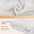 Miniatyrbilde 4 av 5: Jente Vinter Varmt Strikket Sløyfe Beanie Hatt White