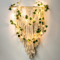 Miniatyrbild 4 av 5: Ljusslinga med löv, 2 m murgröna ljusslinga, 20 LED-lampor, växtväggdekoration för vår, bröllopsfest, trädgårdsfestival
