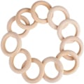 Miniatyrbild 3 av 5: 20 st träringar, träring för pyssel DIY hantverksring Träfärg träring trä ring DIY-tillbehör hängande ring handväska lås gardiner träring (70 mm)