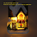 Miniatyrbild 7 av 8: Julbyhus LED julhartshus i harts med LED-ljus batteridrivet