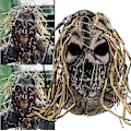 Miniatyrbild 5 av 5: Fågelskrämma Mask Halloween Dekoration Vuxen Läskig Skräck Helt Huvud Skrämmande Cosplay Karneval Fest Rekvisita Linne