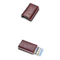 Miniatyrbild 1 av 7: Smal minimalistisk metallplånbok med RFID-blockerande stöldskydd Röd Red red