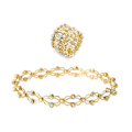 Miniatyrbild 1 av 5: Lymfatisk terapi armband, justerbar magnetfältsterapi transformationsarmbandring Gold AB Diamonds