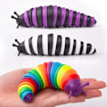 Miniatyrbild 2 av 7: 3-pack leksaker 3D-guide stretch larv färg skrivbord snigel skift rolig dekompression simulering snigel ny dekompression larv leksaker