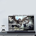 Miniatyrbild 4 av 11: Universell dubbel handkontrollhållare för Xbox ONE Switch Controller Stand Speltillbehör Bygg spelfästningar