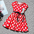 Pikkukuva 1 / 5: Barn Flickor Sommar tecknad Minnie Mouse Bowknot Princess Swing Klänning E C 6-7 Years