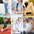 Miniatyrbillede 5 af 5: Kompressionsstrømper til mænd og kvinder, Plus Size kompressionsstrømper med bred læg, høje knæstrømper til flyrejser black 4XL