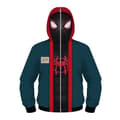 Spiderman Into the Spider Verse Miles Morales Hoodie Barnjacka V . L