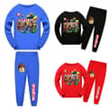 Roblox Game LÃ¥ngÃ¤rmad Pyjamas Set Barn Pjs NattklÃ¤der Fans Present MÃ¶rkblÃ¥ Dark Blue Dark Blue 160 cm