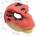 Pikkukuva 2 / 8: BestAlice Dino Mask Moving Jaw, Dinosaur Mask Huvudbonader, Jurassic Movable Dinosaur Head Toys Velociraptor Mask Halloween Orange 23 x 15 x 13 cm/9 x 5 x 6 inch