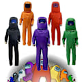 Miniatyrbillede 1 af 3: Børns Cosplay Among Us Kostumer Fest Kjole 3stk et Week Gaming Halloween orange S