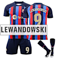 Pikkukuva 1 / 2: Lewandowski #9 paita 2022-2023 Uusi kausi Jalkapallo T-paidat lapsille ja nuorille 2223 Barcelona Home S