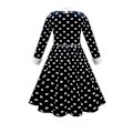 Miniatyrbillede 1 af 3: 2023 onsdag Addams Cosplay sæt til piger sort printed kjole Karnevalsfestforklædning Only dresses 150cm
