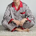 Miniatyrbild 5 av 5: Herr Pyjamas Set T-shirt ounge Bottoms Byxor Nattkläder kostym Pjs Red L