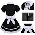 Pikkukuva 3 / 4: 2021 Lolita-tyyliset mekot Ranskalainen tyyli Puku Tytöt Nainen Amine Cosplay-asu Palvelijan tyyli Juhla Lavastus V Red M