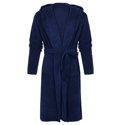 Herrfleecehuva plysch lång badrock blue XL