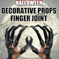 Pikkukuva 2 / 3: Halloween ledade fingrar flexibla förlängningar Skeleton Cos Black left hand