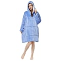 Miniatyrbilde 1 av 2: Pars heimeklede fortykka varm kald ekte hettepyjamas V blue