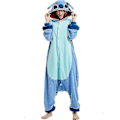 Pikkukuva 2 / 5: Stitch Pyjamas Anime Cartoon Sovkläder Outfit Jumpsuit_y Ty Pink M
