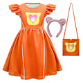 Pikkukuva 4 / 4: Lasten mekot Cosplay Superkitties -mekkot Superkitties -vaatteet orange 100cm