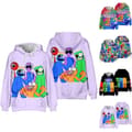 Roblox Rainbow Friends Barnkläder för Barn Vinter Hoodie Tröja D ILX D 150cm