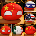 Miniatyrbild 2 av 8: 10 cm Country Ball Plyschleksak Polandball hänge Countryball 7(North Korea)