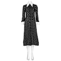 Miniatyrbillede 2 af 6: Polka Dot Kjole til Onsdag Addams Gotisk Cosplay til Kvinder og Piger whole set s