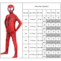 Pikkukuva 4 / 4: Lapsi Pojat Punainen Venom Cosplay Jumpsuit Halloween-asu 4-5 Years