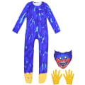 Miniatyrbild 1 av 4: Poppy Playtime Huggy Wuggy Cosplay Kostym Outfit Jumpsuit Presenter W 130Y