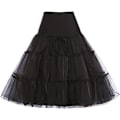 Pikkukuva 1 / 5: 50-luvun alushame Rockabilly-mekko Crinoline Tutu naisille - Black M