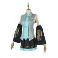 Miniatyrbilde 5 av 5: Vocaloid Miku Cosplay Peruk Kostyme Japan Midikjole Nybegynner Future Miku Cosplay Kvinne Halloween Kvinners Kostyme Herr Strl. V Dark Gray XS