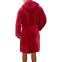 Herrfleecehuva plysch lång badrock red M