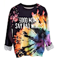 Miniatyrbillede 1 af 5: Kvinde Tie Dye Sweatshirt Casual Langærmede Toppe Print Trøje Casual Skjorte 6
