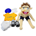 Pikkukuva 4 / 5: 60 cm Jeffy Hat Handdocka Jeffy Plyschdocka Rollspel Leksaksspel Fylld docka Julklapp till barn