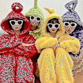 Miniatyrbild 3 av 4: Anime Teletubbies kostym Vuxen jul Pyjamas Sovkläder Jumpsuit.v8 V Purple L
